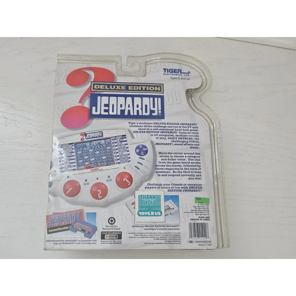 Jeopardy Handheld Game (Tiger Electronics Inc.) Deluxe Edition 1999-TESTED/WORKS